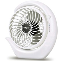 Portable Rechargeable Fan, Small Desk Fan : 3 Speeds &amp; About 8-24 Hours Longer W - £28.86 GBP