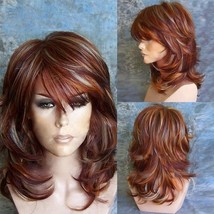 Brown Ombre Short Curly Wigs Bangs Synthetic Natural Hair For Women Girls Gift - £20.39 GBP