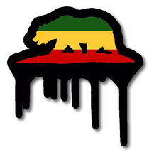 BIG Cali California Republic Bear Rasta Drip Vinyl Decal Sticker 420 Xd - £9.58 GBP