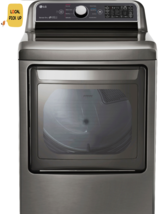 LG - DLG7301VE 7.3 Cu. Ft. Smart Gas Dryer with Sensor Dry - Graphite St... - £573.73 GBP