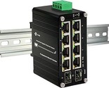 Industrial 8 Ports Managed Poe Fiber Switch Gigabit Web Management Switc... - $248.99