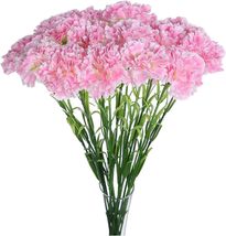 20 inch Bouquets 10 Stem Carnations,Outdoor UV Resistant No Fade, Light Pink - £10.96 GBP
