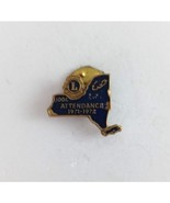 Vintage 100% Attendance 1971-1972 Lions Club Lapel Hat Pin - $8.42