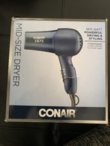 Conair Midsize Hair Dryer 1875 Watt 2 Heats/Speeds Dark Blue Model - $22.99