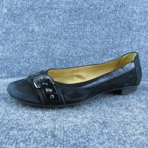 Gabor  Women Flat Shoes Black Suede Slip On Size 8.5 Medium - £27.24 GBP