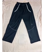 Nike Jordan Jogger Track Pants Men SZ M Drawstring Zip Leg Black Gray E18 - $471.03 MXN
