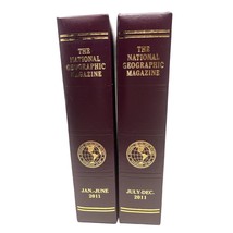 2011: Lot Of 2 National Geographic Slipcases Complete W/ Mags Faux Leather - £14.14 GBP