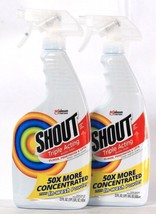 2 Ct Shout 22 Oz Triple Acting 50X Concentrated Laundry Stain Remover Spray - £24.48 GBP