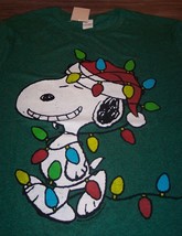 Vintage Style P EAN Uts Snoopy Christmas Lights T-Shirt Large New w/ Tag - £15.77 GBP