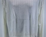 L) Retro-ology Woman Acrylic White Crotchet Style Pullover Longtail Shir... - $11.87