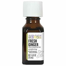 NEW Aura Cacia Essential Oil Fresh Ginger 0.5 Fluid Ounce Packaging May Vary - £23.19 GBP