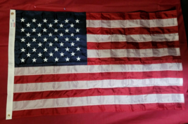 2.5 x 4ft Sewn Nylon US Flag Grommeted by Valley Forge Perma-NyL Certifi... - £28.52 GBP