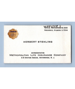 Metropolitan Life Insurance Co Vtg Business Card Rutherford NJ  BC2 - $8.86
