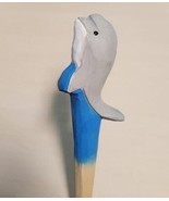 Dolphin Wooden Pen Hand Carved Wood Ballpoint Hand Made Handcrafted V95 - £6.23 GBP