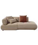Carrick 121&quot; Sectional Sofa w/6 Pillows, Beige Sandwich Mesh Fabric - $69,009.84 MXN
