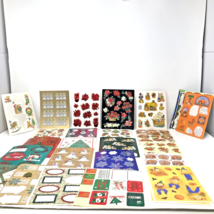 Vintage Lot 80s 90s Hallmark &amp; AG Christmas &amp; Thanksgiving Stickers 50+ Sheets - £31.69 GBP