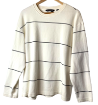 Roundtree &amp; Yorke Pullover Sweater Men&#39;s 100% Cotton Size XL Cream/Black... - £10.67 GBP