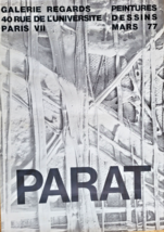 Pierre Parat - Original Exhibition Poster - Galerie Regards - Paris - 1977 - $151.34