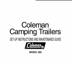 COLEMAN Popup Trailer Owners Manual-1969 Model 360 - £16.83 GBP