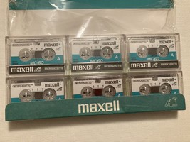 6 Maxell MC60 Microcassette Blank Tapes Answering Machine Dictation 60 M... - £7.72 GBP