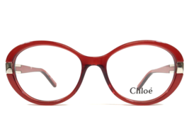 Chloe Eyeglasses Frames CE2656 613 Transparent Red Gold Round Full Rim 5... - $148.49