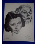 Vivien Leigh Academy Award Print Vintage 1962 Volpe Streetcar Named Desire - $227.89 MXN
