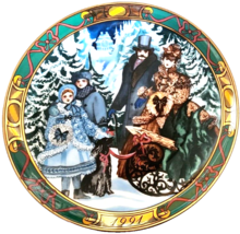 Royal Copenhagen Christmas Collector Plate Bringing Home the Christmas Tree 1991 - £25.63 GBP