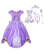 Princess Purple Sofia Costume Dress Party Kids Toddler For Girls Dress 1... - £20.23 GBP+