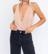 Reign The Label criss cross bodysuit in Light Pink - size M - £25.90 GBP