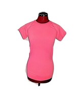 Athleta Finish Fast Top Coral Women Size Medium Ruched Bottom Hem Grip - $28.72