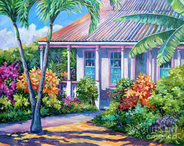 Tropical Exotic Garden Palm Trees Island Ceramic Tile Mural Backsplash Medallion - £47.73 GBP+