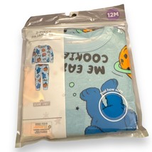 Cookie Monster Toddler Unisex 2 Pc Long Sleeve Snug Fit Pajama Set Blue Size 12m - £14.19 GBP