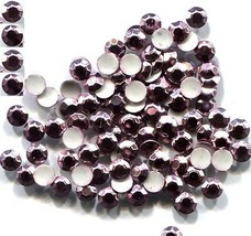 RHINESTUDS Faceted Metal 4mm  Lt. LILAC  hot fix iron on   2 Gross  288 Pieces - £4.56 GBP