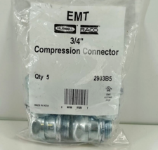 Hubbell-Raco EMT 3/4 in. Compression Connector Steel Uninsulated 2903B5 (5-Pack) - $13.37