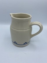 FPT2 Roseville Ohio Pottery Beige Blue Flowers Friendship Milk Creamer P... - £19.48 GBP