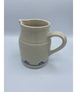 FPT2 Roseville Ohio Pottery Beige Blue Flowers Friendship Milk Creamer P... - £19.54 GBP