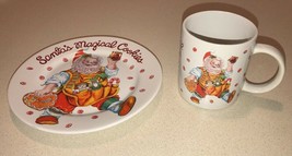 Sakura Santa&#39;s Magical Cookies Coffee Mug &amp; Plate Cheryl Ann Johnson Christmas - £11.74 GBP