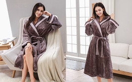 RH Women Fleece Hooded Bathrobe - Plush Long Robe House Gown Bath Coat RHW2778 - £31.63 GBP
