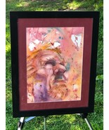 BLOOM Original MODERN ABSTRACT EXPRESSIONIST Gauche Watercolor Framed Po... - $18,603.63 MXN
