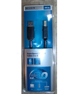USB 3.0 Cable A TO B SuperSpeed MALE MALE Black 6 ft Belkin F3U159-06 - $46.68 CAD