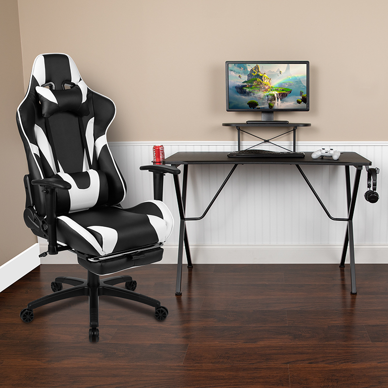 Black Gaming Desk & Chair Set BLN-X30RSG1031-BK-GG