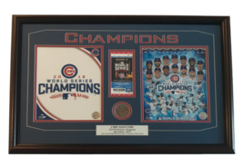 Chicago Cubs Game 7 World Series Game Used Dirt / Ticket Framed Champions 2016 - £254.83 GBP