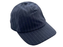 GAP Unisex Navy Blue/ White Pinstripe Wool Blend Minimalist Baseball Dad Hat Cap - £15.50 GBP