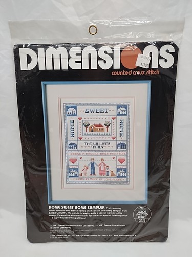 Dimensions Home Sweet Home Sampler Counted Cross Stitch 11&quot; X 14&quot; - $14.85
