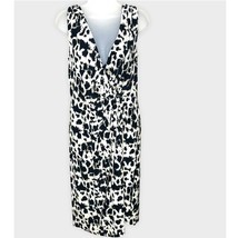 LAUREN RALPH LAUREN animal print leopard sleeveless v neck jersey dress ... - £29.55 GBP