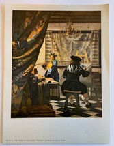 The Artist In His Studio VERMEER Plate 37 Metropolitan Seminars 9x13 in. - $19.79