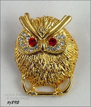 Signed Eisenberg Ice Owl Pin (#J895) - £30.85 GBP