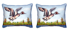 Pair of Betsy Drake Pintail Duck Large Pillows 16 Inch X 20 Inch - £71.43 GBP