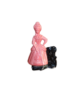 Vintage 1951 Jacquin Ceramics Victorian Woman Lady Pink Dress Black Plan... - $355.18 MXN