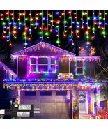 Colored Christmas Lights, 66Ft 640 LED Icicle for outside with Connectab... - $1,141.22 MXN
